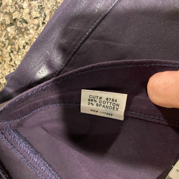 JBrand Signature Super Skinny 5-pocket leather-look Women's Purple Jeans Size 29 - Picture 9 of 13